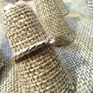 Premier Designs silver stack ring sz 6